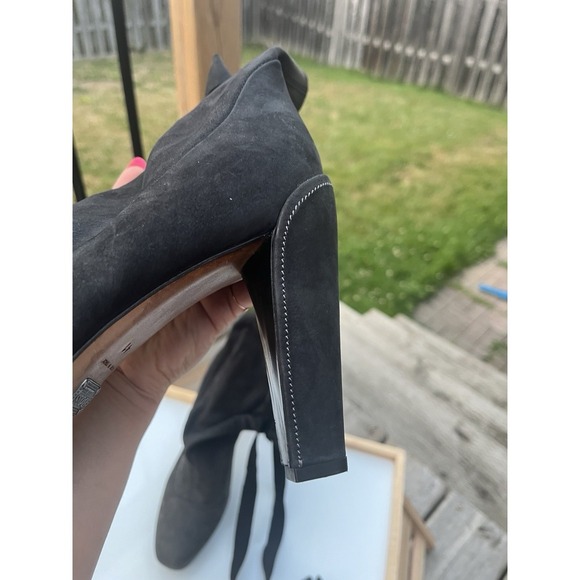 Hugo Boss Black Nubuck Suede Women's Ankle Boots W/Wraparound Ties Size 41 Italy - Picture 11 of 11